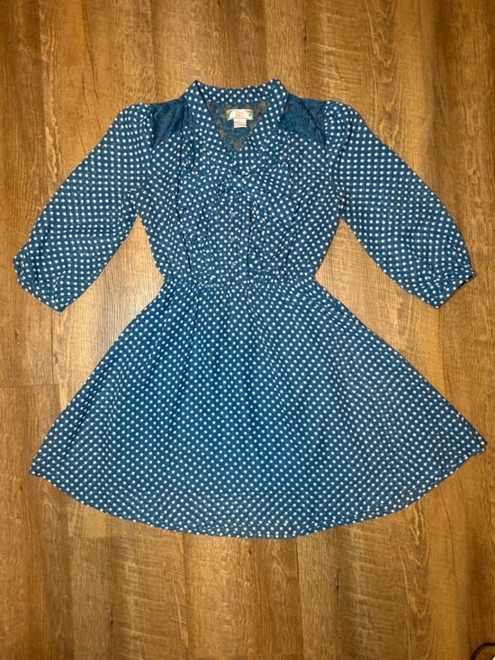 Flying Tomato Dresses & Skirts - Flying Tomato Women’s Blue Polka Dot Dress Size Small